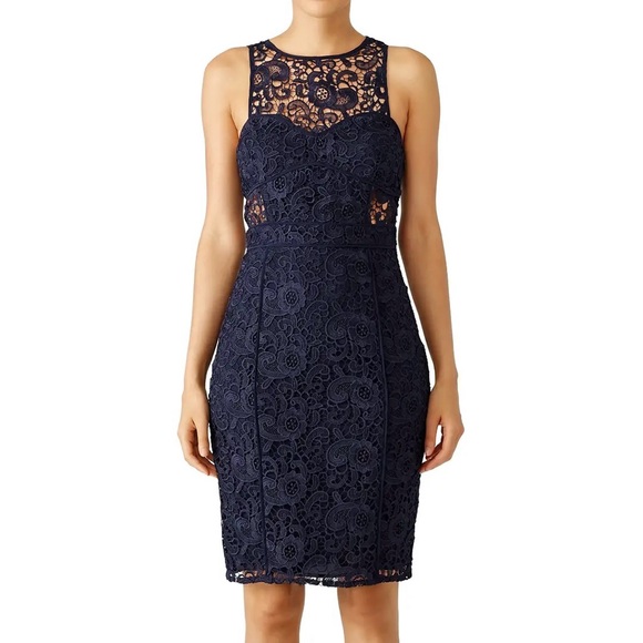 Likely Navy Lace Avenell Dress. - Picture 1 of 13